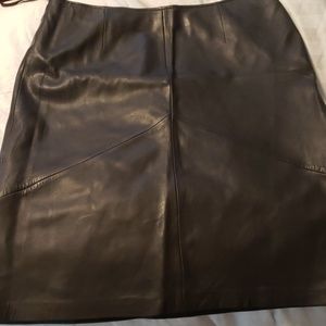 Beautiful Dark Brown Leather Skirt